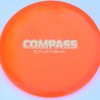 Compass - red-orange - gold - opto - slight-dome - slighty-gummy - 178g