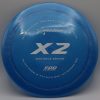 X2 - blue - white - 500 - slight-dome - slightly-soft-tacky - 172g